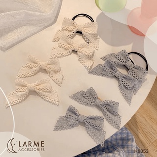 Dây cột tóc, dây buộc tóc nữ nơ xinh xắn phong cách Hàn Quốc dễ thương Larme Accessories - K0053
