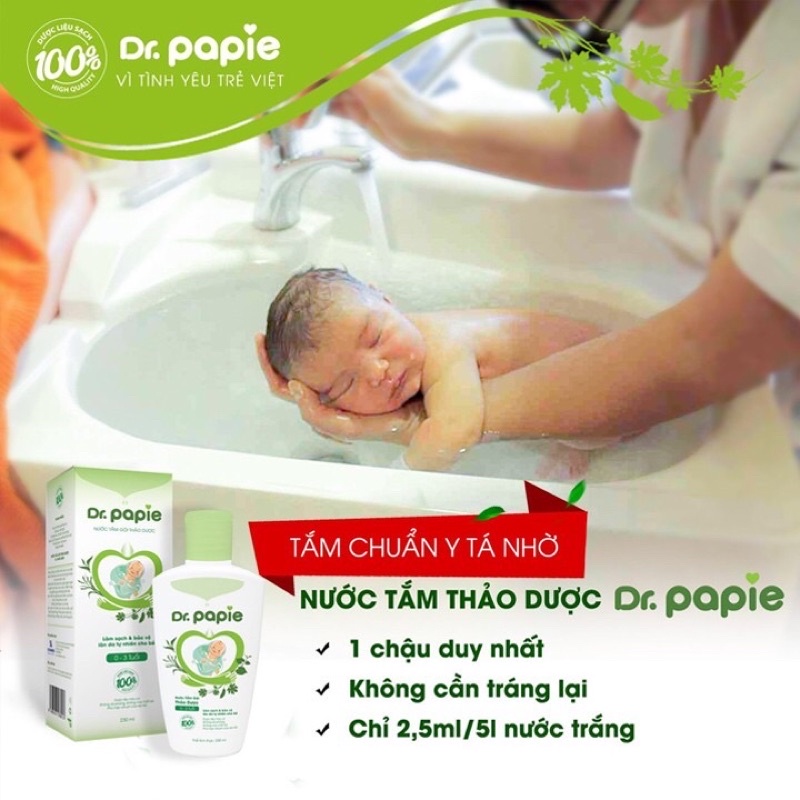 Nước tắm gội thảo dược cho bé từ 0-3 tuổi Dr.Papie | Shopee Việt Nam