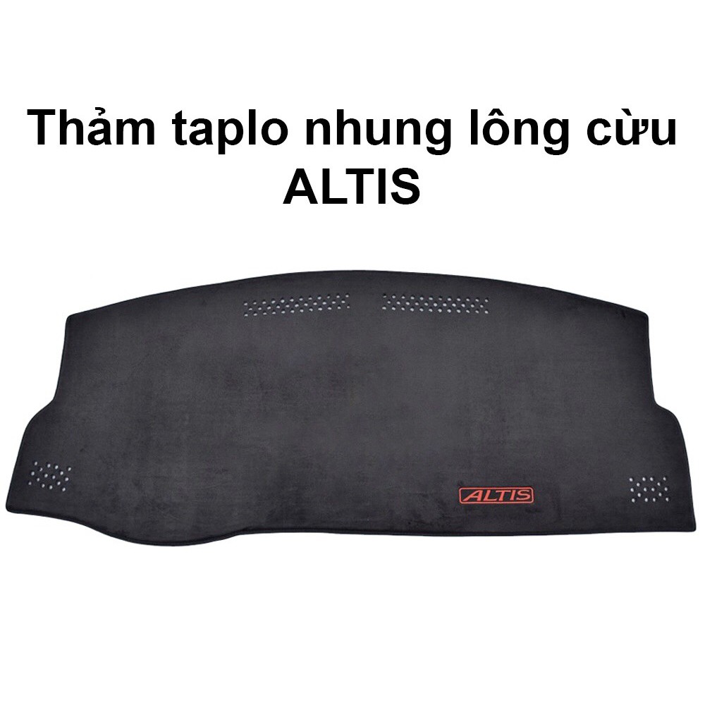 Thảm taplo xe Toyota Corola Altis 2014-2024, thảm taplo chống nóng chất da carbon và nhung mịn, hàng đẹp