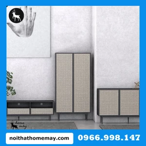 Tủ Quần Áo Mây Tre Đan Cửa Hai Cánh 2m HOME MÂY - Tiện Dụng, Phù Hợp Với Mọi Không Gian Phòng
