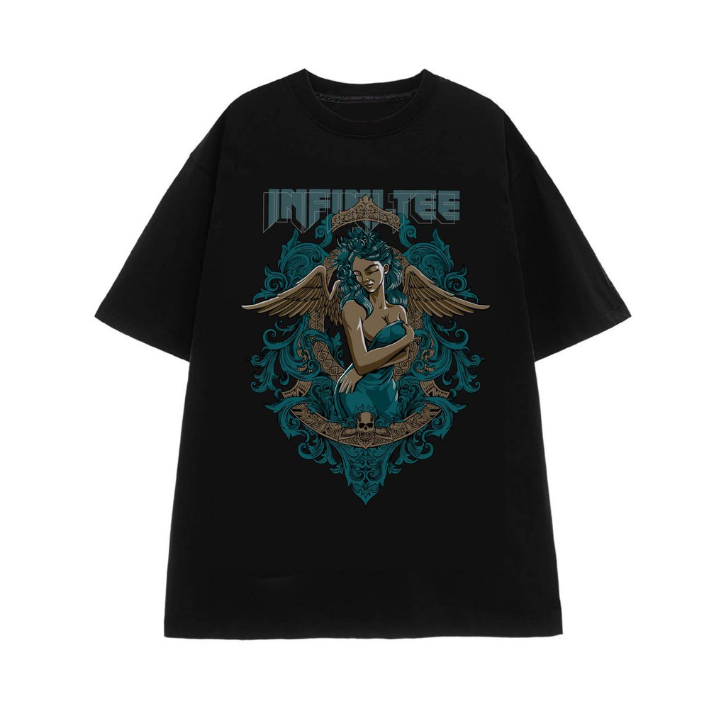 Áo thun INFINITEE Fni0075, Thun 100% Cotton - form rộng Unisex. Nam