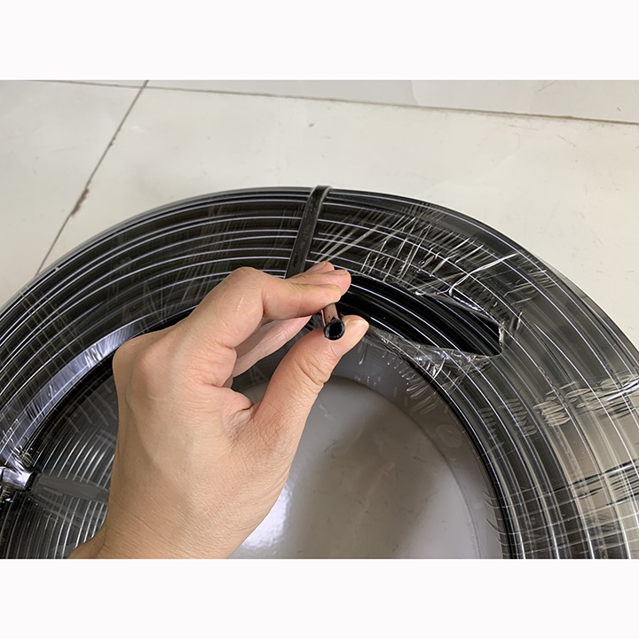 Cuộn 200m - NHỰA NGUYÊN SINH Ống dây PE/LDPE 6mm (5x7mm, cứng dẻo, không phải PVC mềm) - dây 6li loại tốt (kích cỡ 5*7)