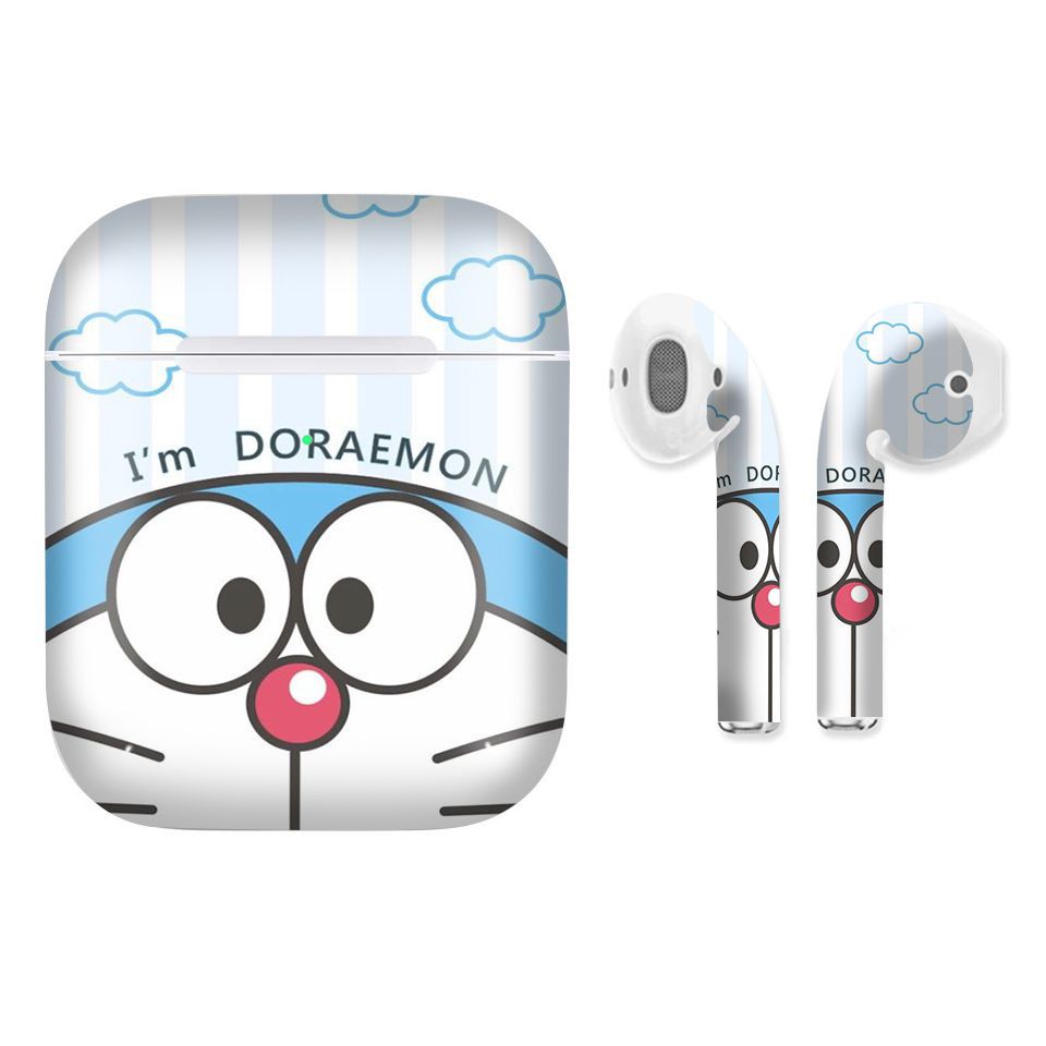 Miếng dán skin cho AirPods in hình Doremon - Dor019 (AirPods 1, 2, 3, Pro, i12)