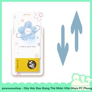 [Sẵn VN - Hỏa Tốc] Dây Móc Bao Đựng Thẻ Nhân Viên Nhựa PC Mẫu Ocean Sun Flowers Hoa Biển Xanh