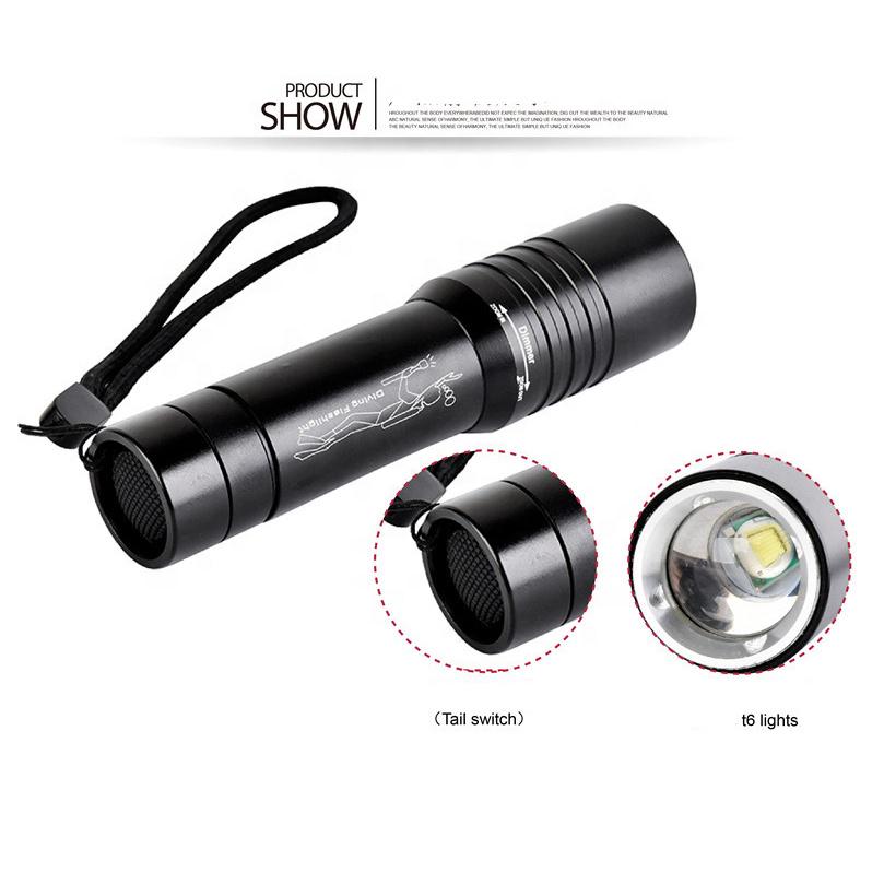 Đèn pin nhôm chuyên nghiệp, IP68, chống thấm 50m, sạc được