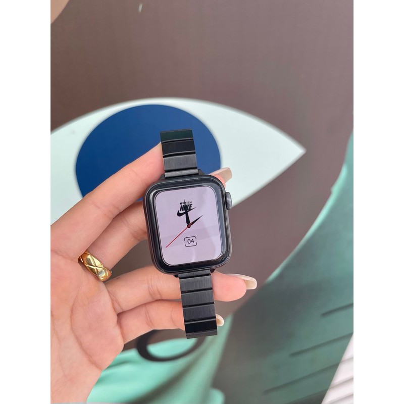 Dây đeo tre chống thấm nước cổ điển bằng thép không gỉ dành cho nữ Thích hợp cho Apple Watch S11 SE3 Ultra3 S10 S9 S8 SE S7 S6 Ultra 49mm 46mm 42mm 40mm 44mm 41mm 45mm Dây đeo cổ tay