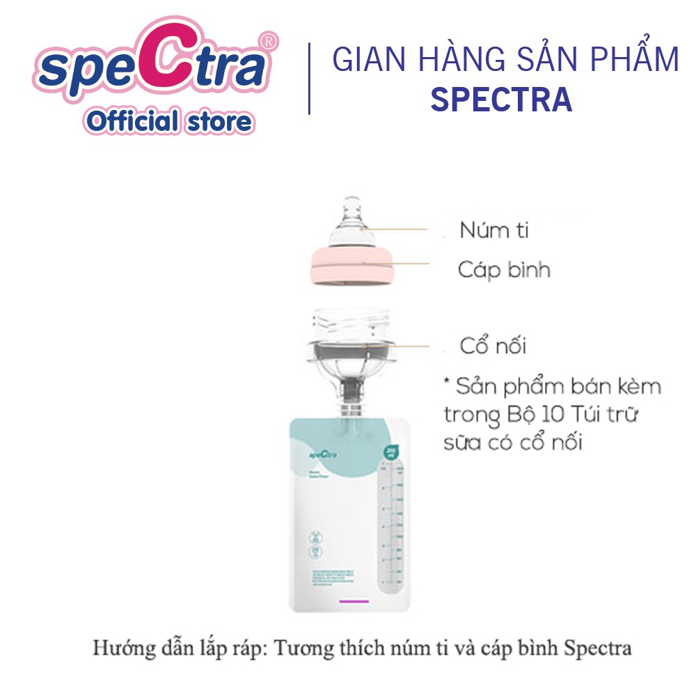 Ảnh Túi trữ sữa cảm biến nhiệt Spectra 200ml (có nắp vặn) 3