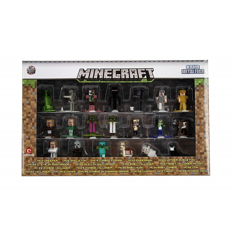 Bộ sưu tập 20 nhân vật Minecraft kim loại đúc chính hãng Mojang ...