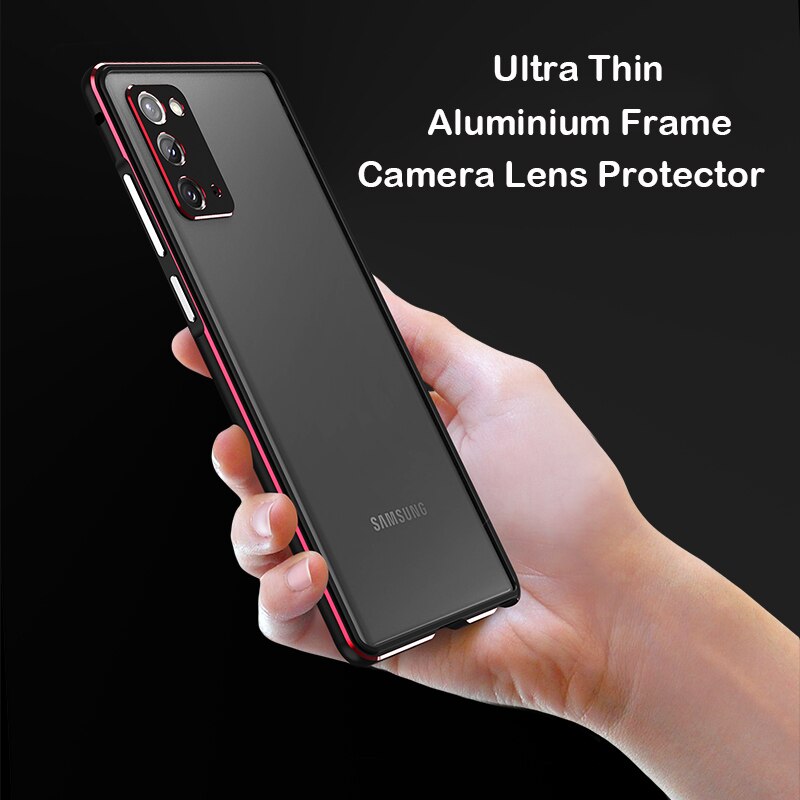 Ốp điện thoại Ốp lưng kim loại chống sốc Samsung Galaxy S24 S23 S22 Note 20 Khung nhôm siêu vỏ ✷ ❈ Vỏ bảo vệ ống kính máy ảnh Samsung Note20