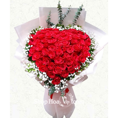 Bó Hoa Hồng Đỏ Kết Hình Trái Tim - V538 | Shopee Việt Nam