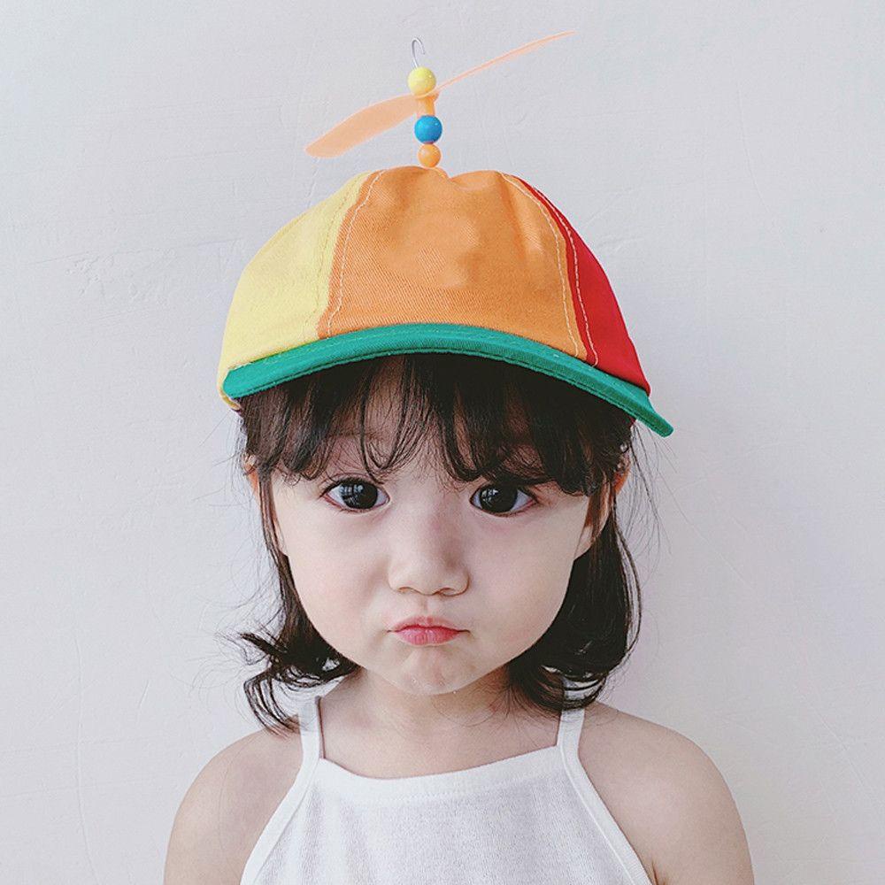 Mũ Snapback HOBBYIN rainbow với thiết kế cánh quạt máy bay, thời trang và bảo vệ khỏi nắng