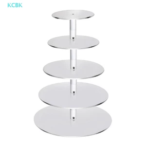 Giá Đỡ 6 Tầng Trưng Bày Bánh Kem Bằng Acrylic Trong Suốt