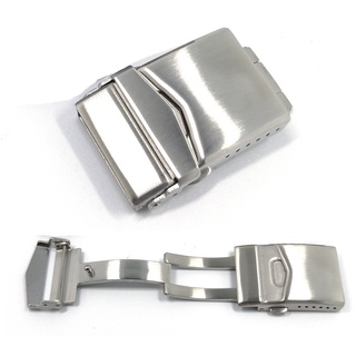 Khóa Gài Bằng Thép Không Gỉ 316L Màu Đen/Bạc 18Mm 20mm 22mm Dành Cho Đồng Hồ