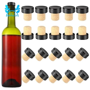 Set 24 Nút Bần Đóng Chai Rượu Hình Chữ T Bằng Gỗ