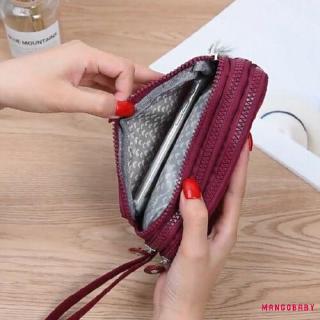 ♬Mg♪-Nữ Dây Kéo Canvas Ví Dài Clutch Đồng Xu Túi Điện Thoại Ví Đựng Thẻ