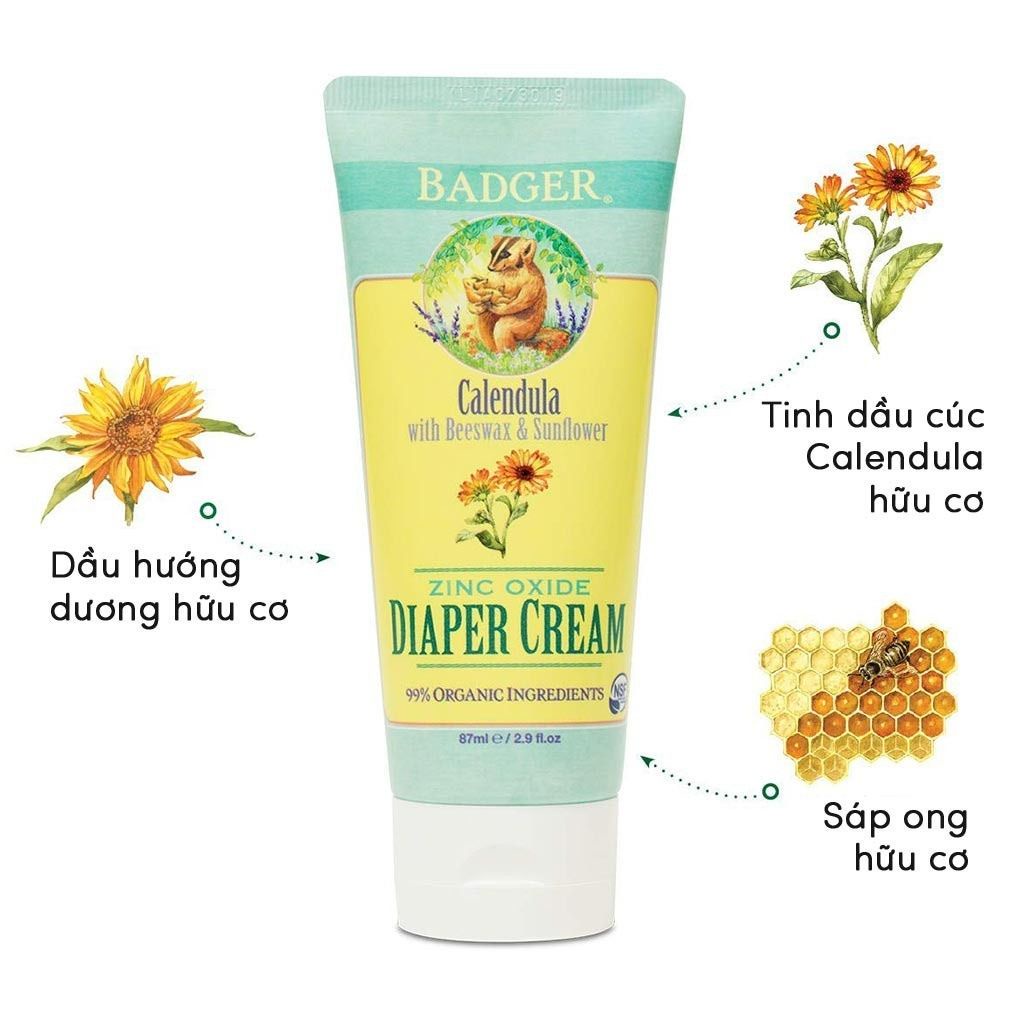 Mô tả Combo chăm sóc da hữu cơ cho bé BADGER Essential Baby Care - 1