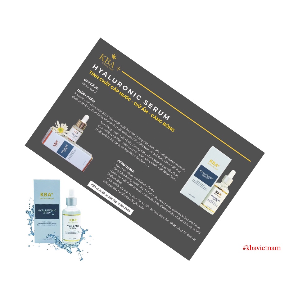 Tinh Chất Hyaluronic serum KBA 50ml