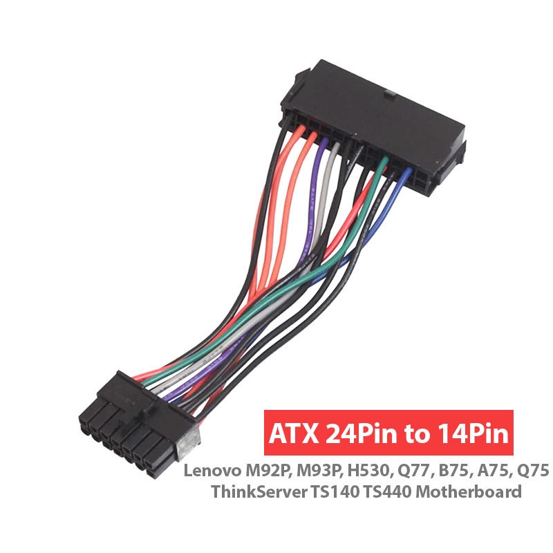 Dây cáp chuyển đổi nguồn 24Pin sang 14Pin cho Motherboard Lenovo Q77 ...
