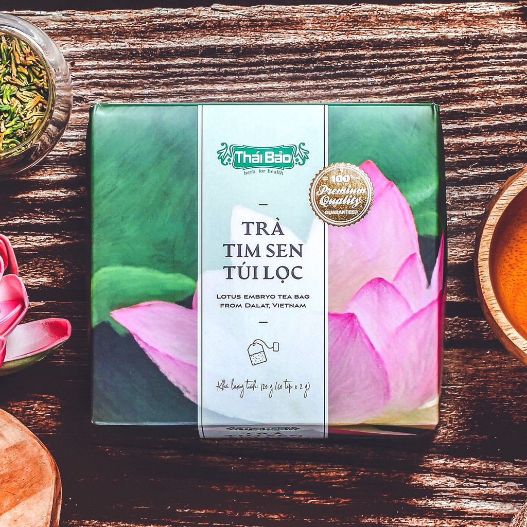 Trà tim sen túi lọc Langfarm x Thái Bảo – Tốt cho người hay mất ngủ, hay hồi hộp (Thảo mộc tự nhiên)