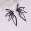 1 Đôi Bông Tai Hình Hoa Lá Đính Đá Thời Trang Nhiều Màu 10.5x5cm