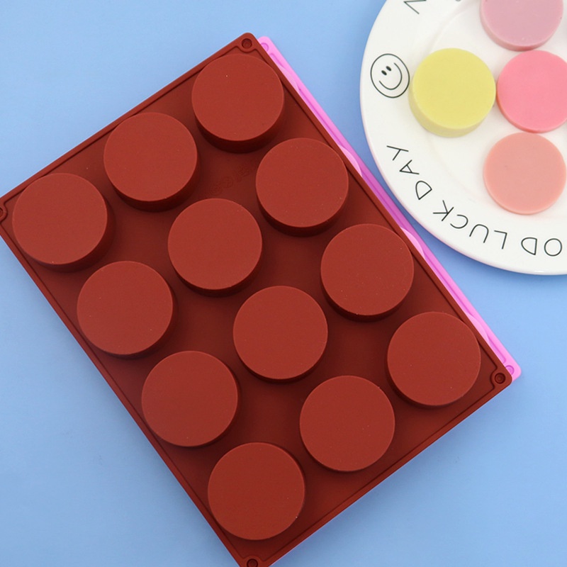 Khuôn silicone 12 Ngăn Làm Bánh Hình Trụ DIY