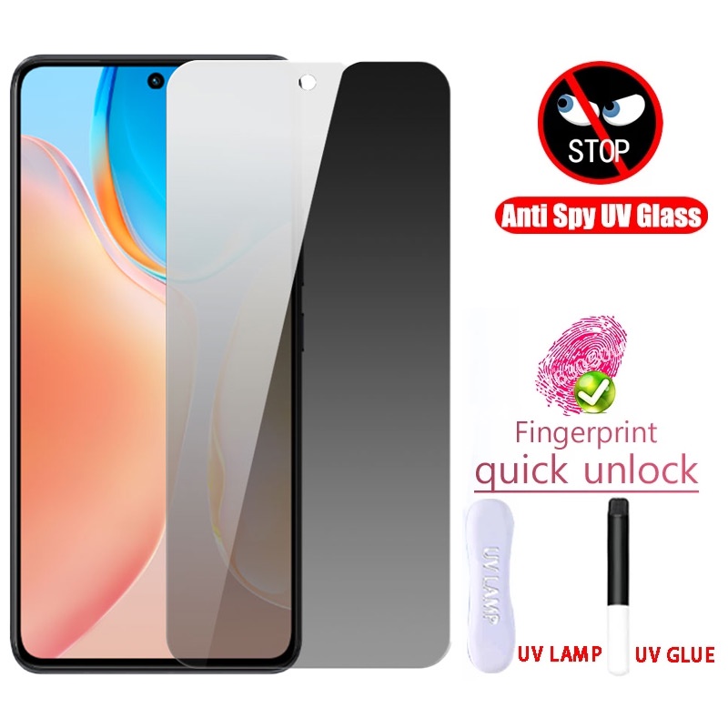 UV Kính cường lực bảo vệ toàn màn hình chống nhìn trộm cho VIVO V60 V50 V40 V40E 30 V30E X200 X100 X90 X80 X70 X60 X50 Y78 Y78+ V29 V27 V25 V23 Pro Plus Pro+ 4G 5G 2025