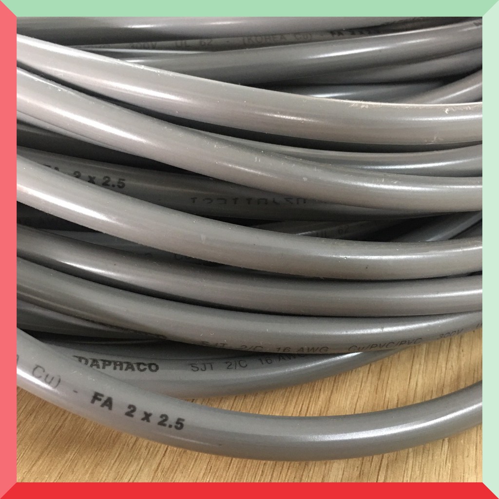 Dây điện đôi Daphaco (2x1.5) và (2x2.5) có vỏ bọc Dafaco | Shopee Việt Nam