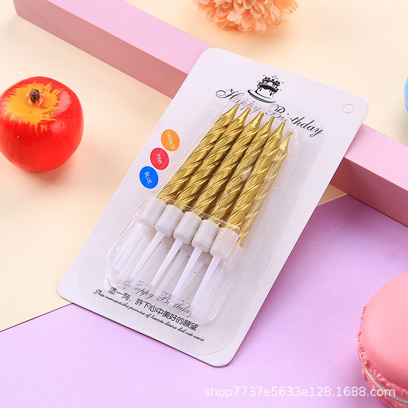 Nến Xoắn Sinh Nhật Ánh Nhũ Cao Cấp