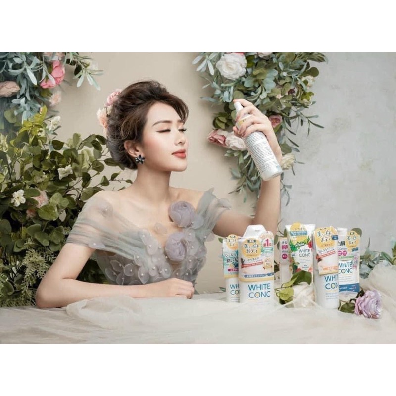 Sữa tắm trắng da White Conc 360ml, Kem dưỡng ban ngày White Conc và Kem dưỡng toàn thân ban đêm White ConC
