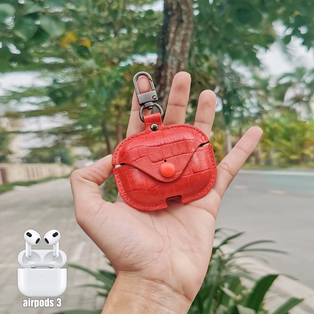 bao da airpods 3 (5 màu da tùy chọn)
