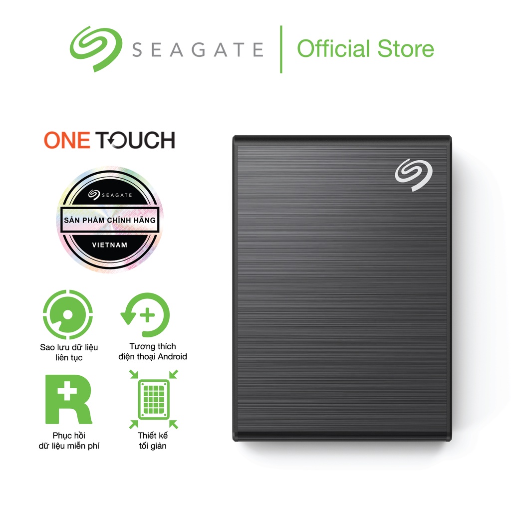 [Mã ELCL7 giảm 7% đơn 300K] Ổ cứng Seagate One Touch SSD 500GB USB_C 3.0 + Giải cứu Dữ liệu miễn phí
