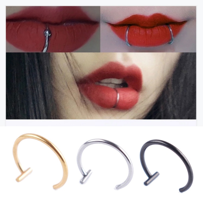 Set 5 Khuyên Mũi / Môi / Tai / Mũi Giả Đục Lỗ