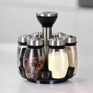 Hộp đựng gia vị có đế xoay 360 độ
