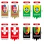 SQ3 FIFA World Cup Qatar 2022 cờ thường xuyên và không đều top 32 trang trí tiệc bóng đá treo quạt cung cấp QS3