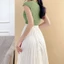 Chân váy lụa dáng dài dập ly thanh lịch 3 màu CV1177 Kymie