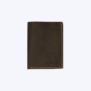 Ví Da Nam HAVIAS Da Bò Nâu Sáp thật 100% dáng đứng unisex thủ công VENUMI