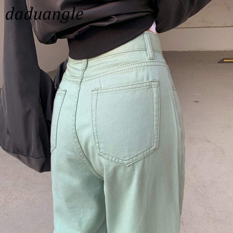 Ảnh Daduhey Quần ống rộng suông thẳng lưng cao thời trang màu sắc thời trang phong cách Hàn Quốc mùa hè 3