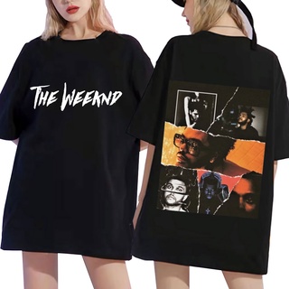 The Weeknd Vintage Unisex Đen Áo Retro Đồ Họa 2 Mặt In Áo Thun Cotton Nam Nữ Quá Khổ áo Thun Cao Cấp