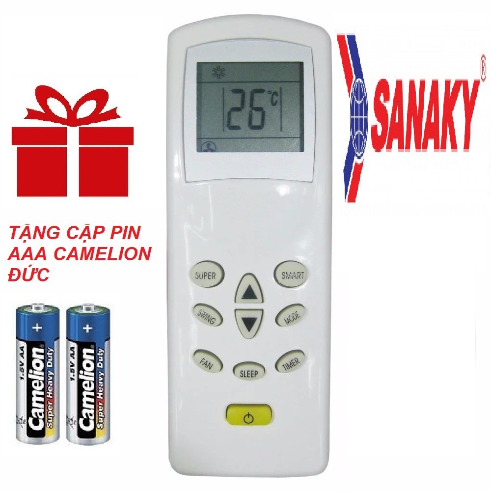 Remote máy lanh SANAKY mẫu 1 - Điều khiển điều hòa SANAKY mẫu 1 ...