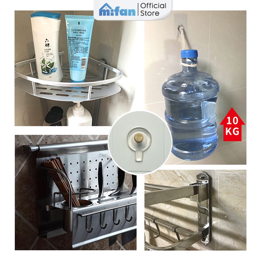 Ảnh Miếng Dán Tường Đinh Vít Treo Tường Siêu Chắc MIFAN - Treo Giá Kệ, Tranh Ảnh Trên Tường Không Cần Khoan Đục - Keo Dày 3