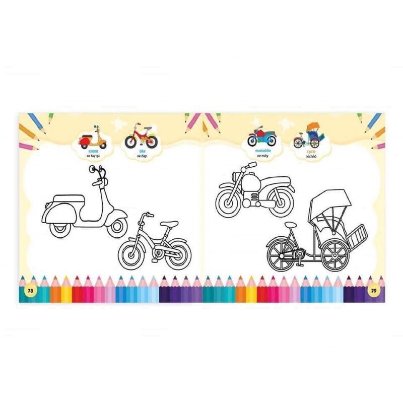 Ảnh Sách Tập Bé Tô Màu 9999 (Tô màu Sáng Tạo cho bé 2 - 6 tuổi) 2