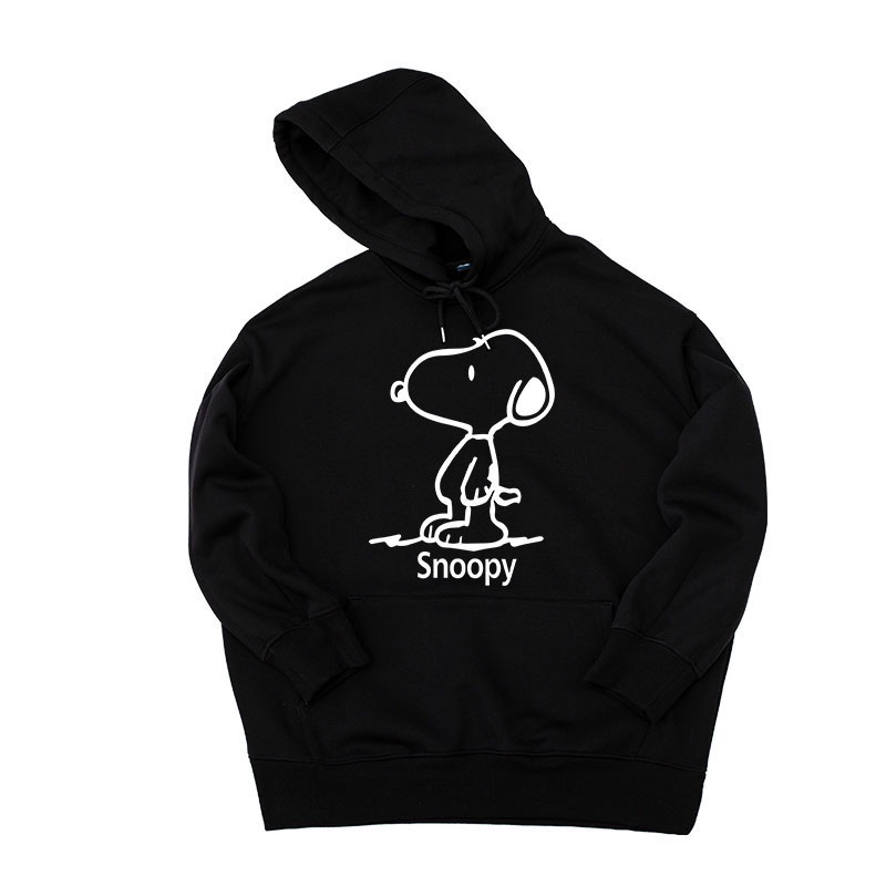 Áo Hoodie HappyFamily Họa Tiết Chứ Chó Snoopy Chất Cotton 100 Cao Cấp 3 Màu Trắng Đen Vàng