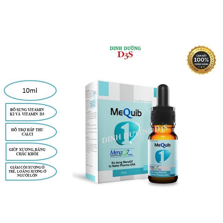 MeQuib 1- Bổ sung vitamin D3 và vitamin K2