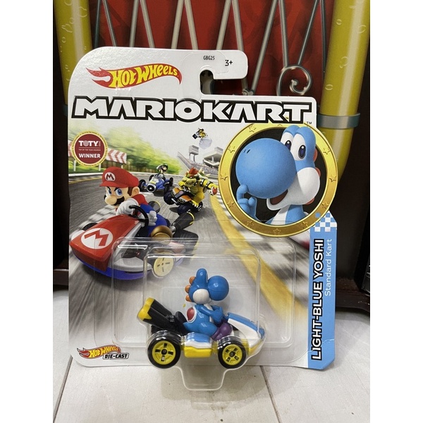 Xe mô hình đồ chơi Hotwheels 164 MARIO KART LightBlue Yoshi