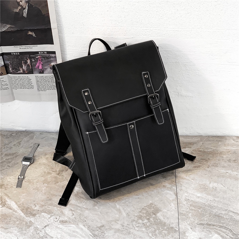 Balo laptop, Balo Thời Trang Nam Nữ,Da PU cao cấp, form cứng, dáng hộp, phong cách Hàn Quốc