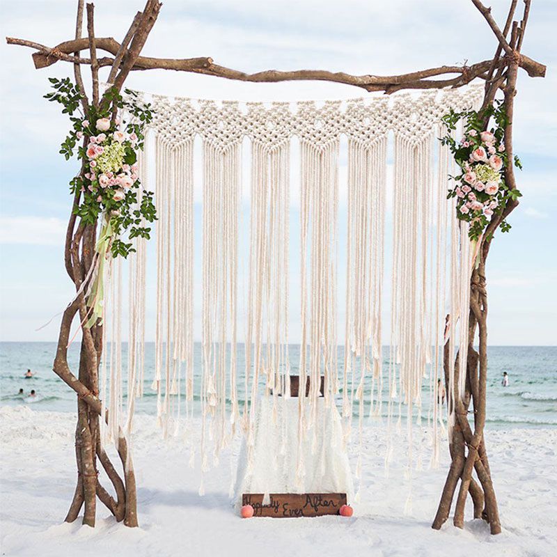Macrame Phông Nền Rèm Thời Trang Treo Boho Móc Treo Đám Cưới Lý Tưởng Trang Trí Quà Tặng Cho Những Người Yêu Thích