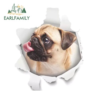 EARLFAMILY 13cm Thú Vị Chó Xe Dán Tắc Xước Xe Máy Phía Sau Kính Chắn Gió Laptop Vinyl Decal Chống Thấm Nước Phụ Kiện Xe Hơi