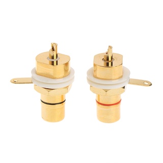 MOON 2 Chiếc CMC Mạ Vàng Đồng RCA Nữ Phono Jack Bảng Gắn Khung Xe Kết Nối