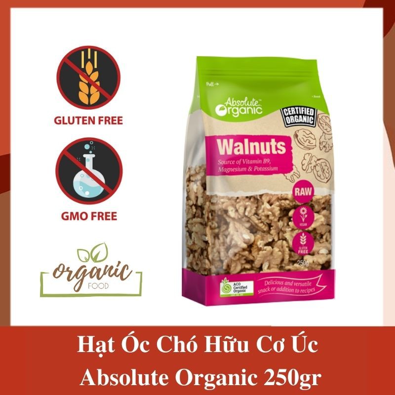 Hạt Óc Chó Hữu Cơ Úc Absolute Organic 250gr