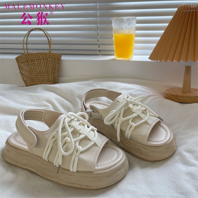 ( Sẵn trắng 37,40) Dép Sandal dây QC xinh